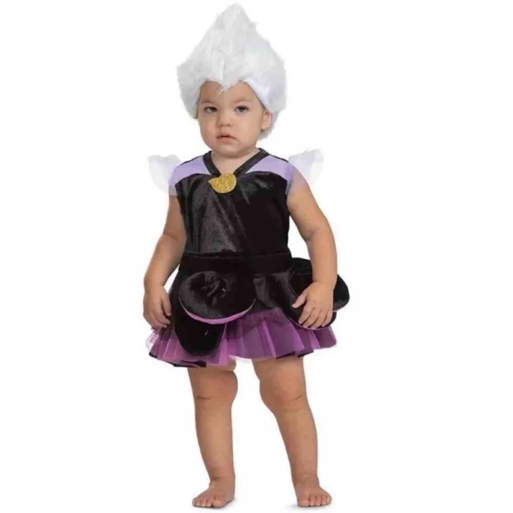 Disney Baby 6M+ Ursula Little Mermaid Halloween Costume Dress Belt & Headpiece
